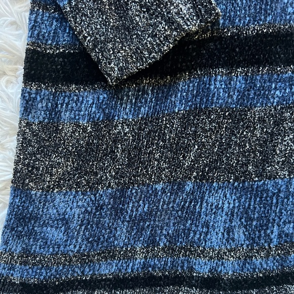Y2K Velvet Knit Vtg Paraphrase Sweater Women’s Size S Striped Holiday Winter - Picture 7 of 15